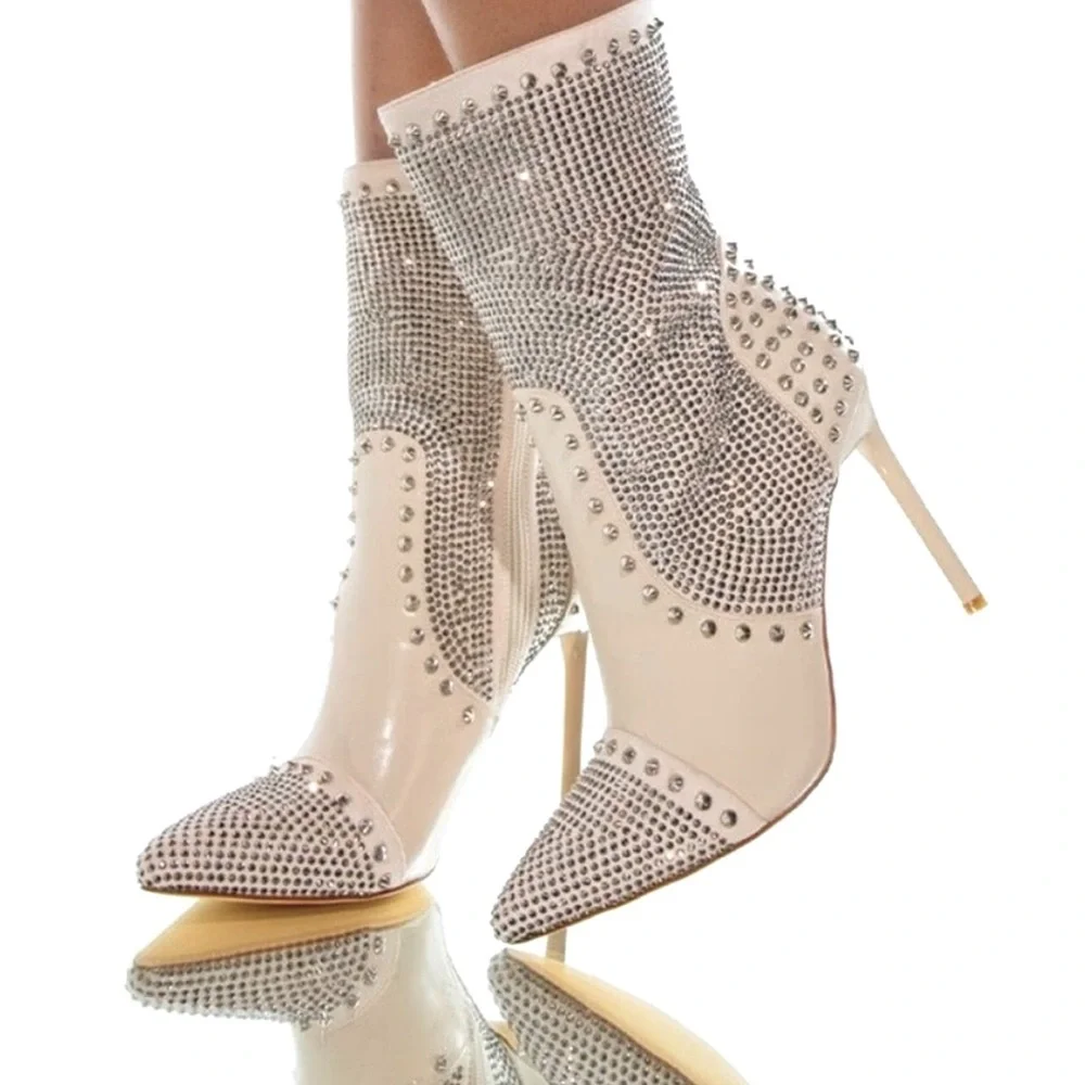 NEW AZALEA WANG RHINESTONE BOOTS size 9 - Picture 1 of 10